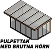 Pulpettak med brutna hörn